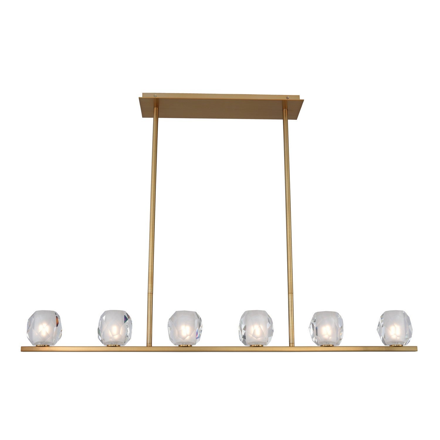 13'' Stella 6 Light Winter Brass Linear Pendant