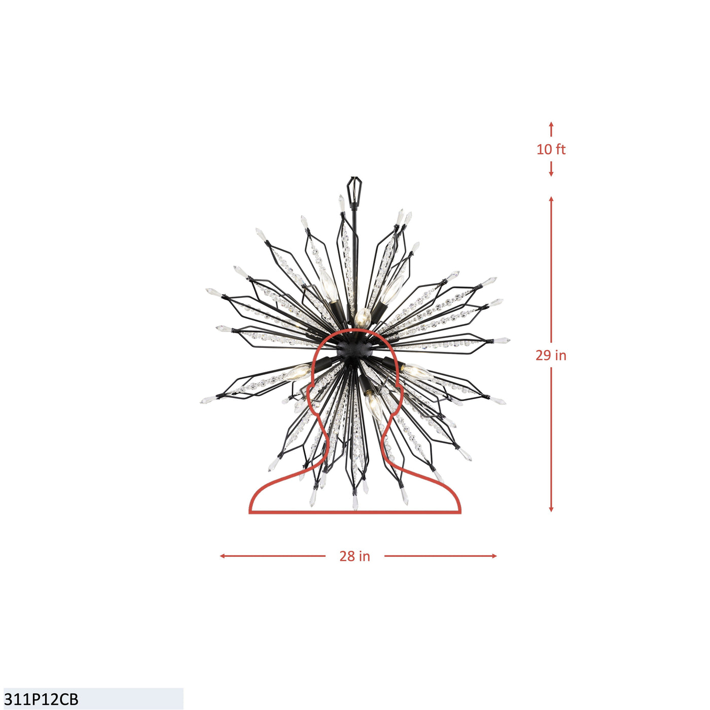 Orbital 12 Light Medium Pendant
