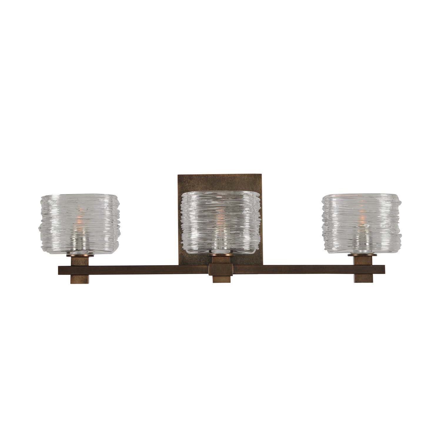 21'' Clearwater 3 Light Vintage Bronze Vanity Light