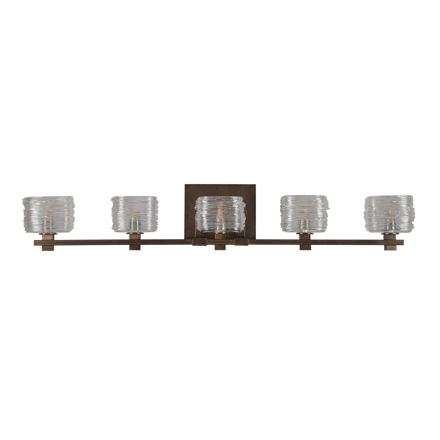 37'' Clearwater 5 Light Vintage Bronze Vanity Light