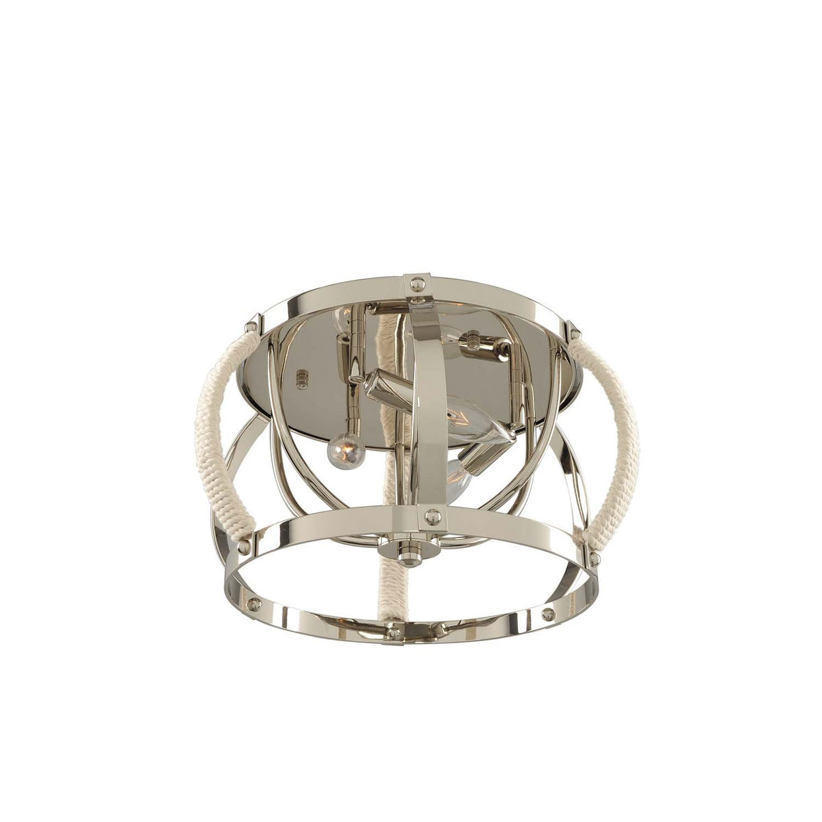 8'' Bradbury 3 Light Polished Nickel Flush Mount