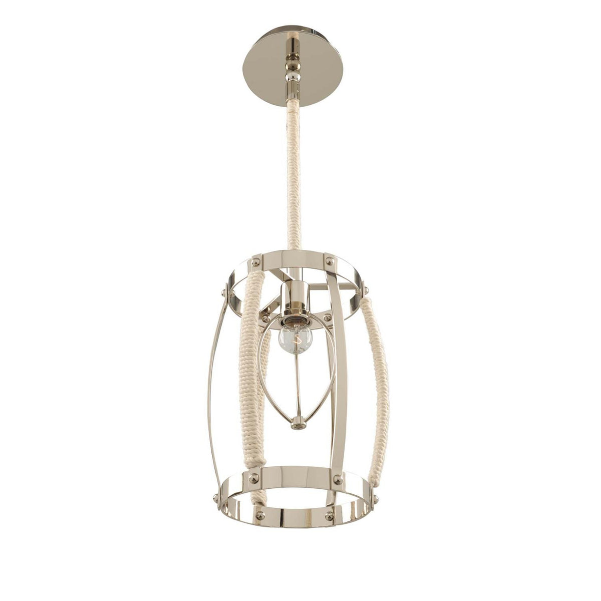 12'' Bradbury 1 Light Polished Nickel Pendant