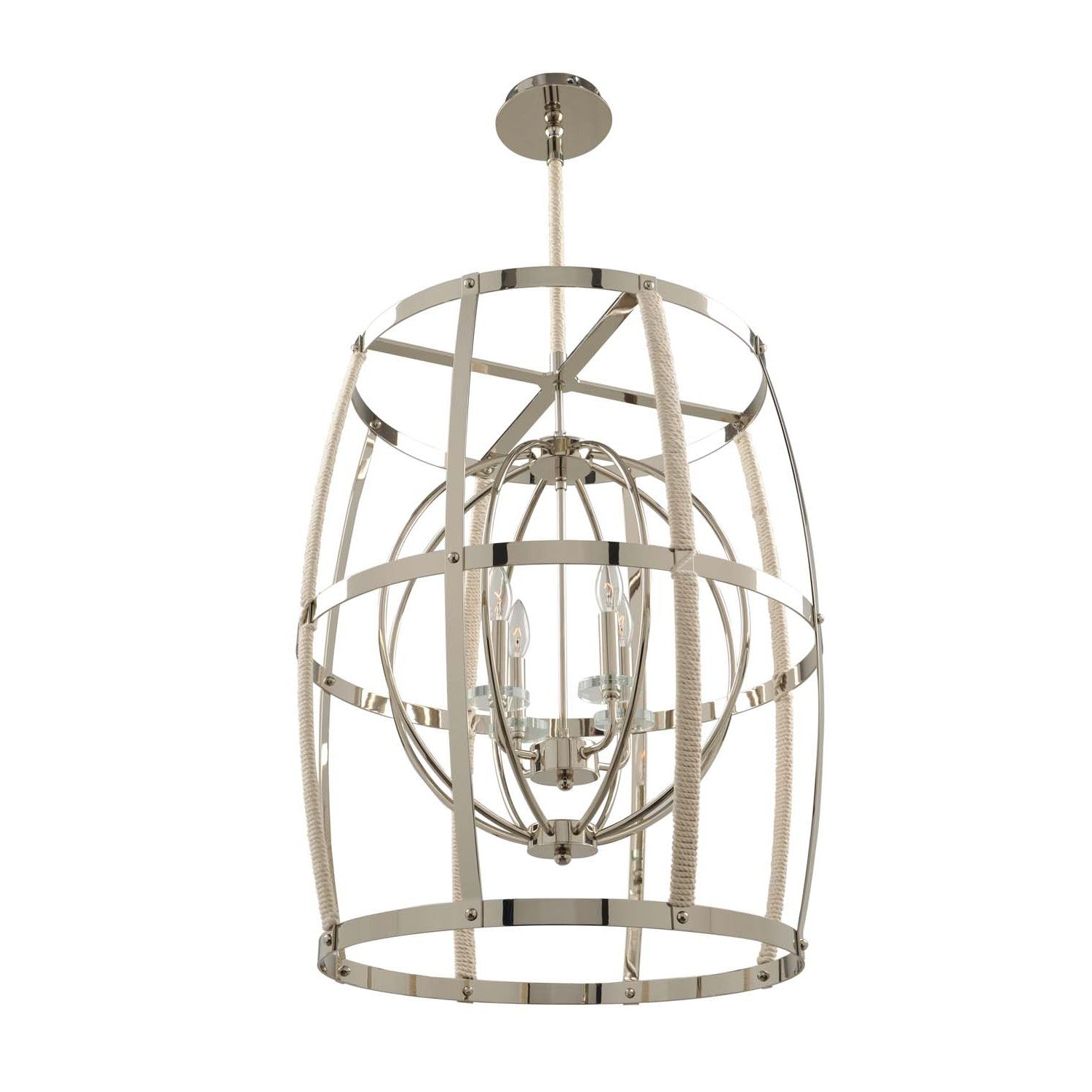 28'' Bradbury 4 Light Polished Nickel Pendant