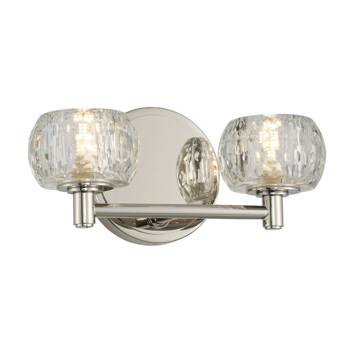 11'' Ella 2 Light Polished Nickel Vanity Light