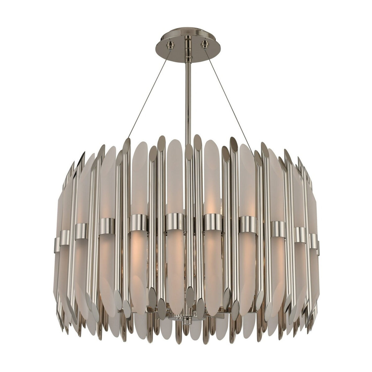 28'' Massina 6 Light Polished Nickel Pendant