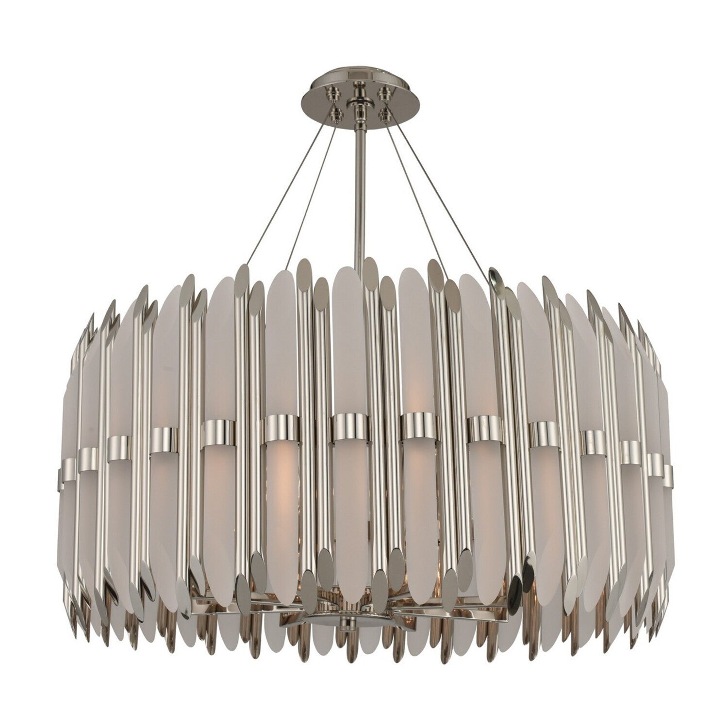 30'' Massina 8 Light Polished Nickel Pendant