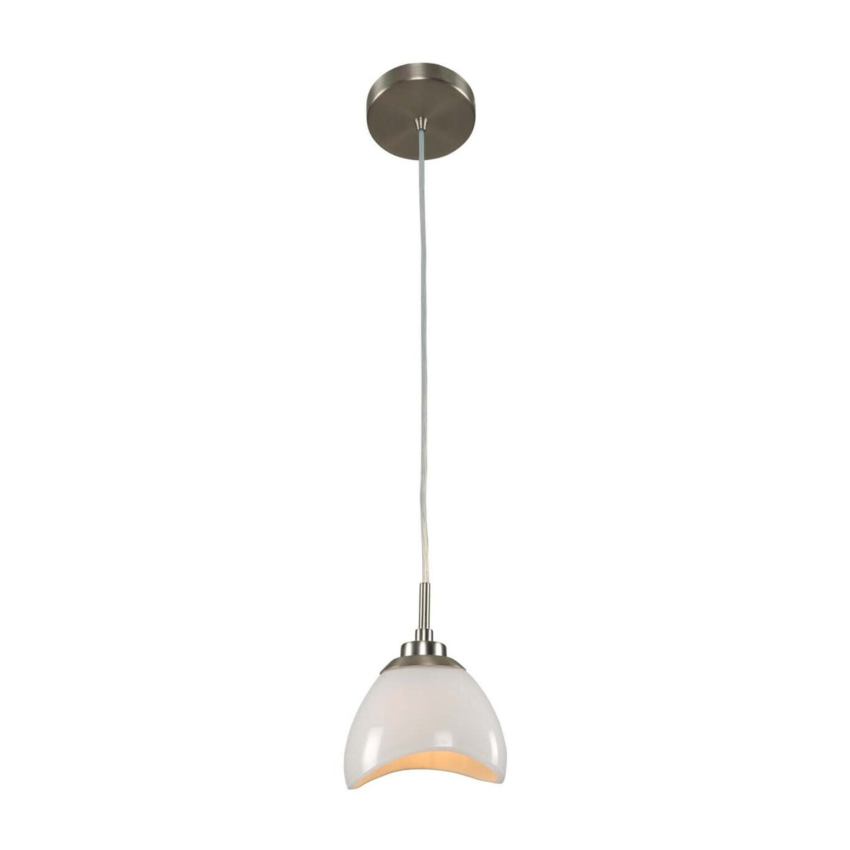 8'' Vero 1 Light Satin Nickel Pendant