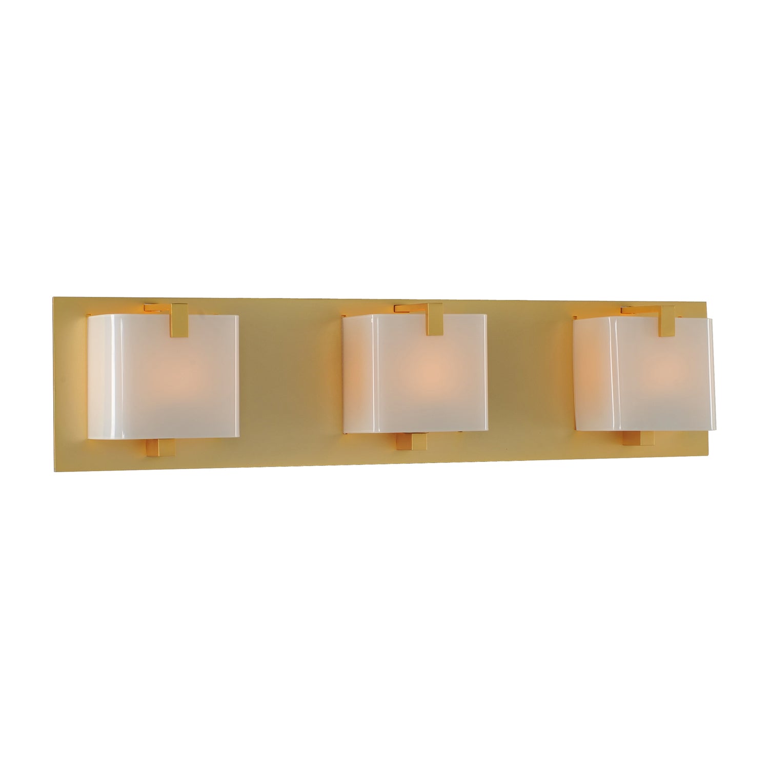 22'' Meridian 3 Light Gold Vanity Light