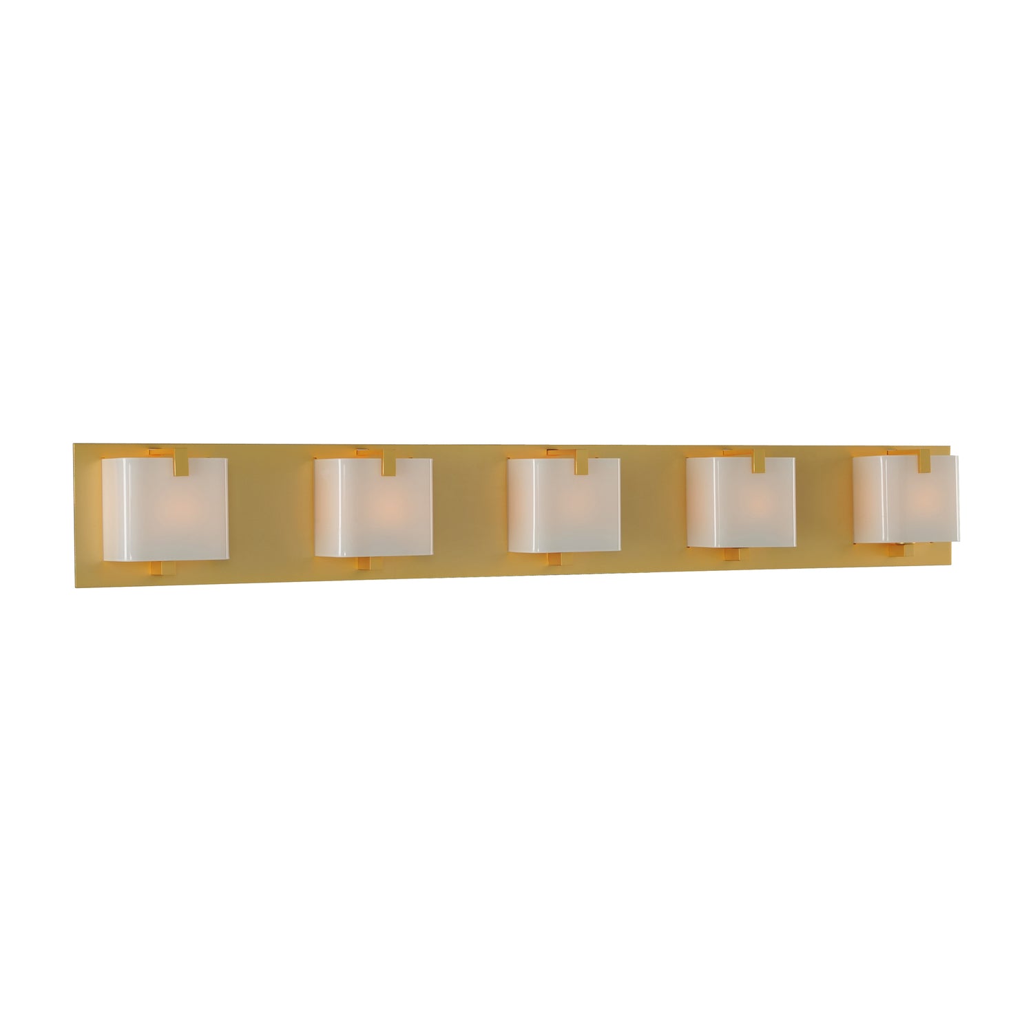 38'' Meridian 5 Light Gold Vanity Light