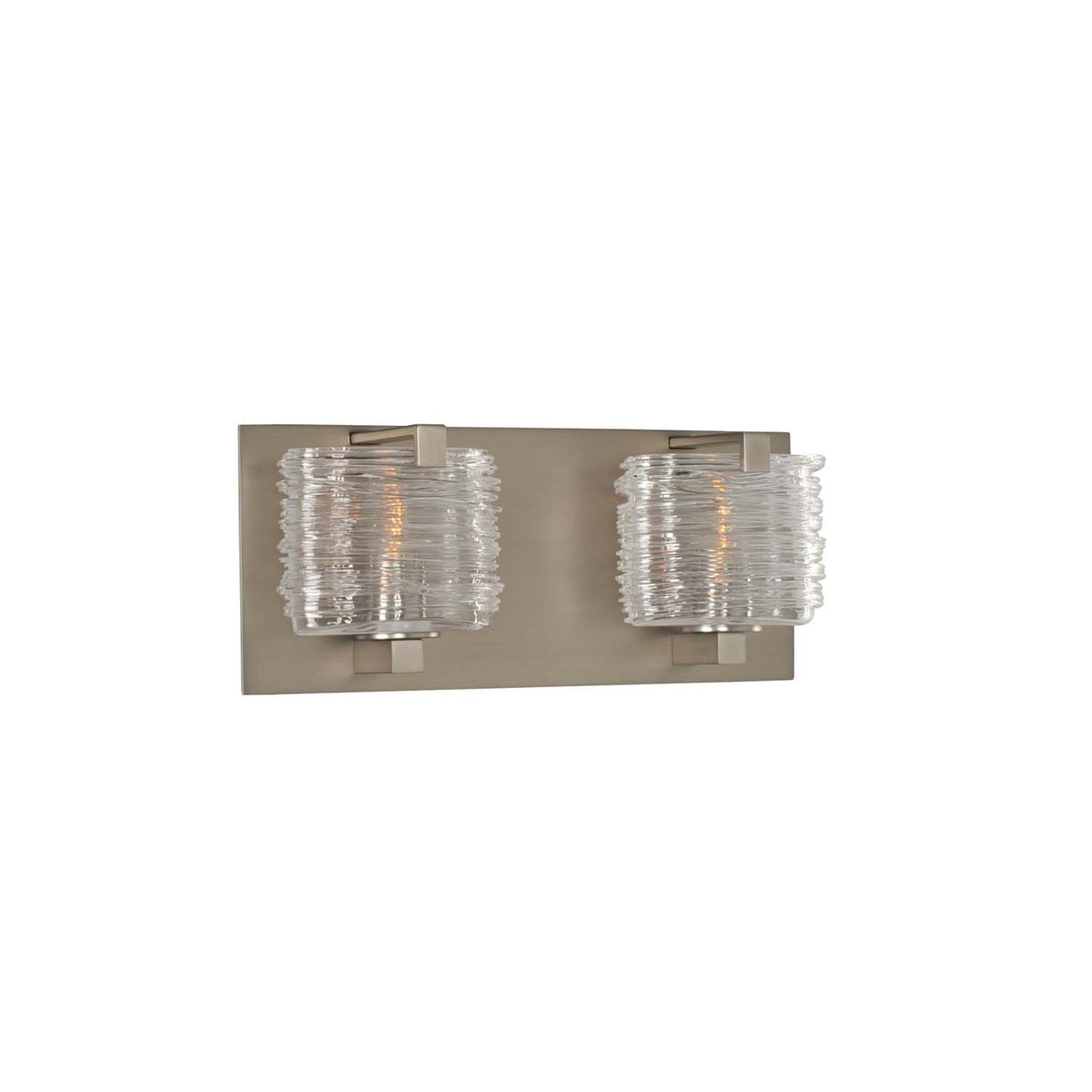 12'' South Bay 2 Light Satin Nickel Vanity Light