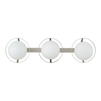 Parker 24-inch 3-light Brushed Nickel Vanity Light with Etched Opal Glass Shades