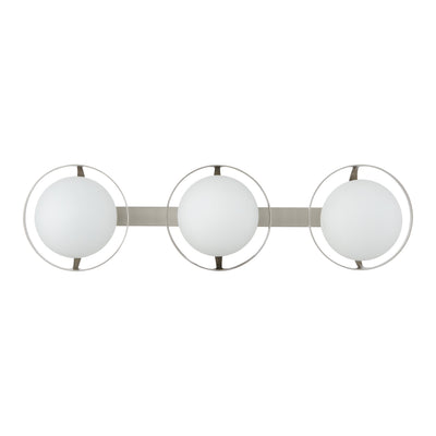 Parker 24-inch 3-light Brushed Nickel Vanity Light with Etched Opal Glass Shades