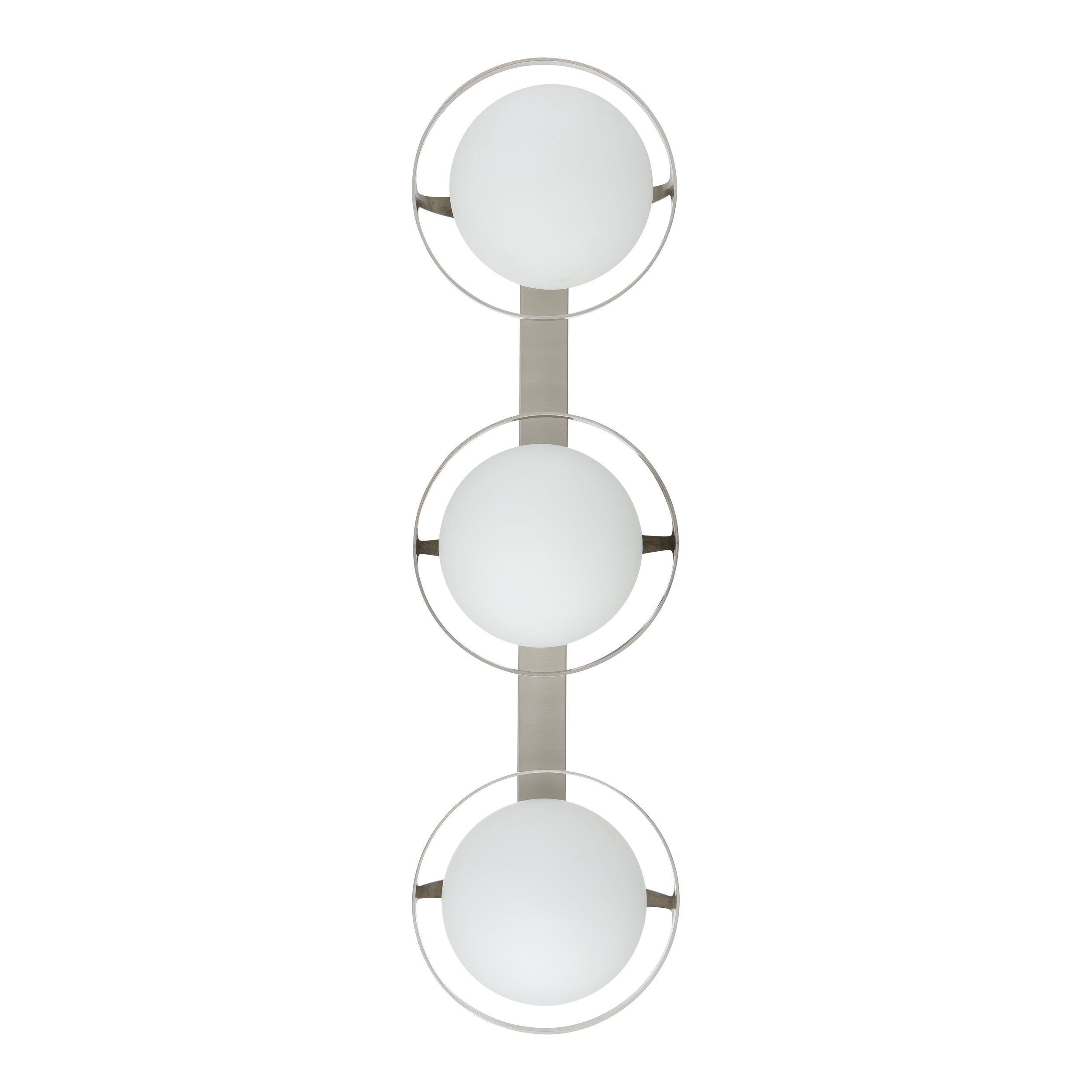 Parker 24-inch 3-light Brushed Nickel Vanity Light with Etched Opal Glass Shades