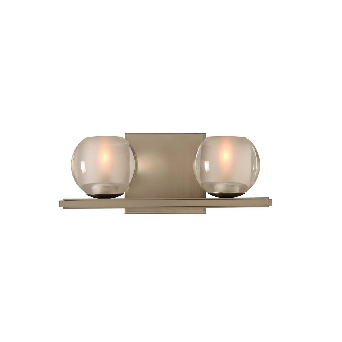 12'' Corona 2 Light Satin Nickel Vanity Light