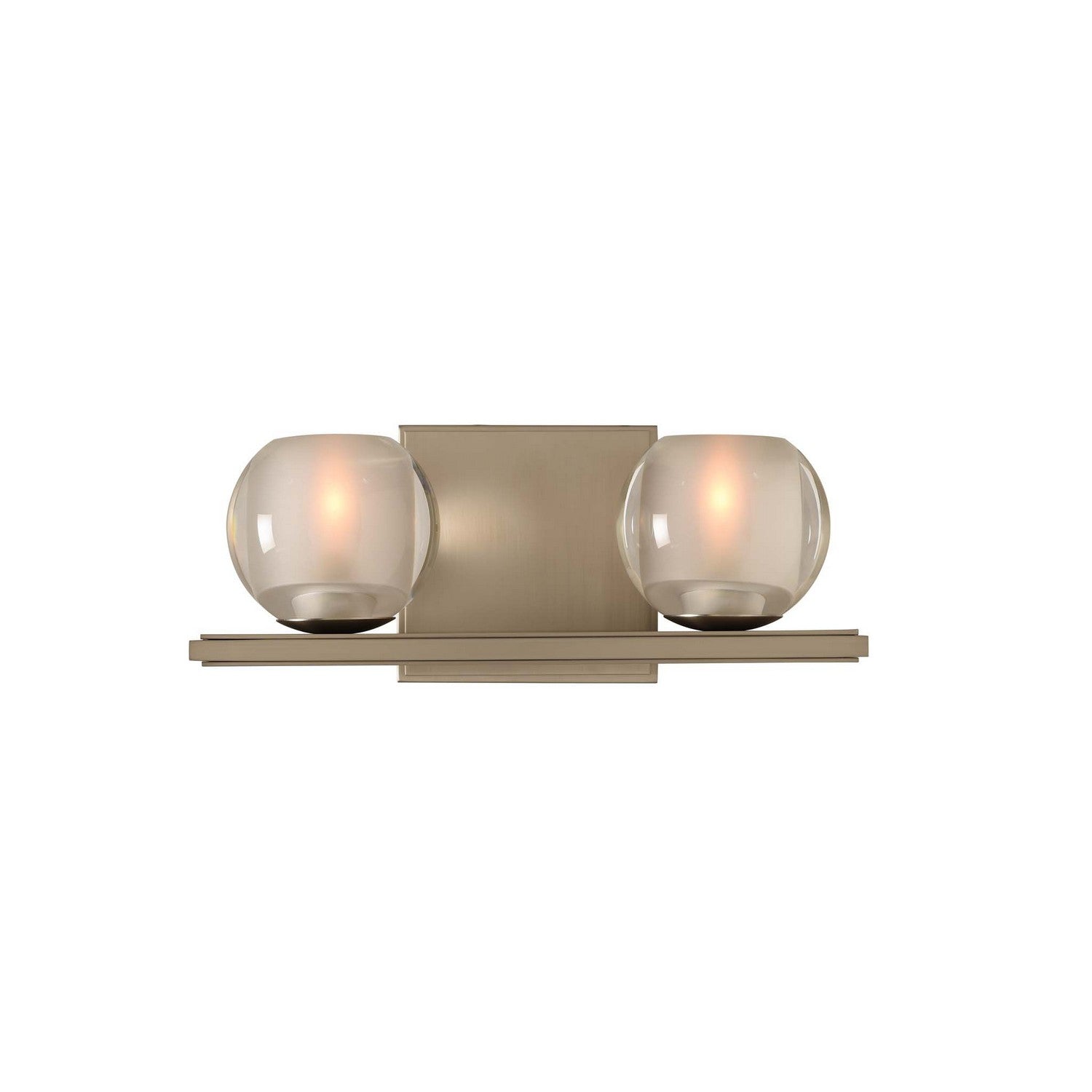 12'' Corona 2 Light Satin Nickel Vanity Light