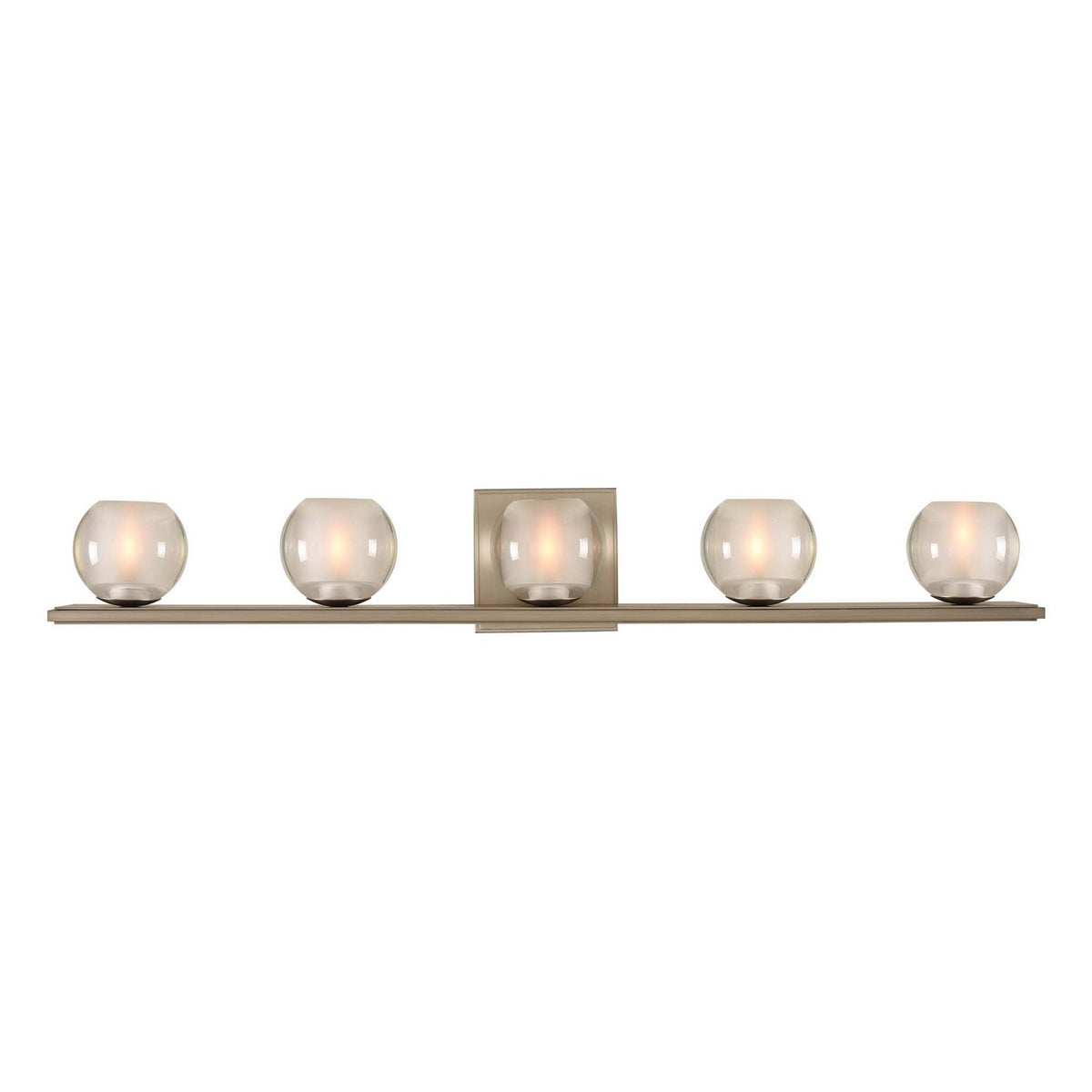 33'' Corona 5 Light Satin Nickel Vanity Light