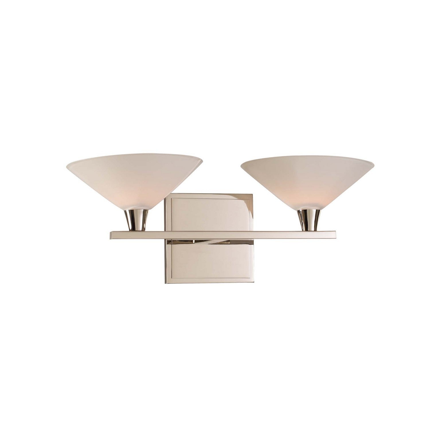 15'' Galvaston 2 Light Polished Nickel Vanity Light