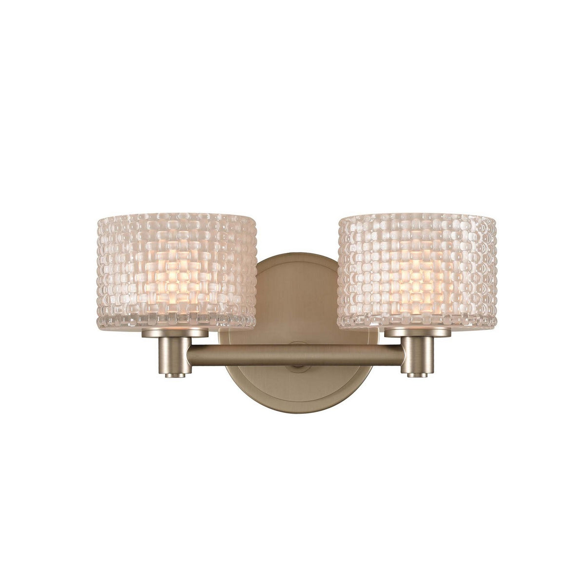 12'' Willow 2 Light Satin Nickel Vanity Light