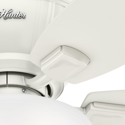 52 inch Kenbridge Fresh White Low Profile Ceiling Fan with LED Light Kit and Pull Chain