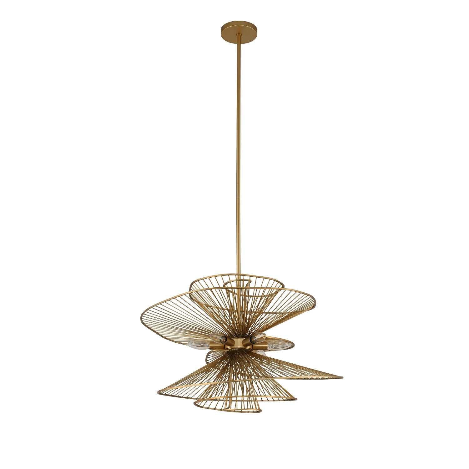 19'' Aurora 6 Light Nordic Brass Pendant