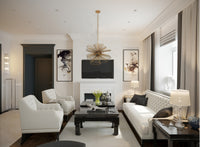 19'' Aurora 8 Light Nordic Brass Chandelier