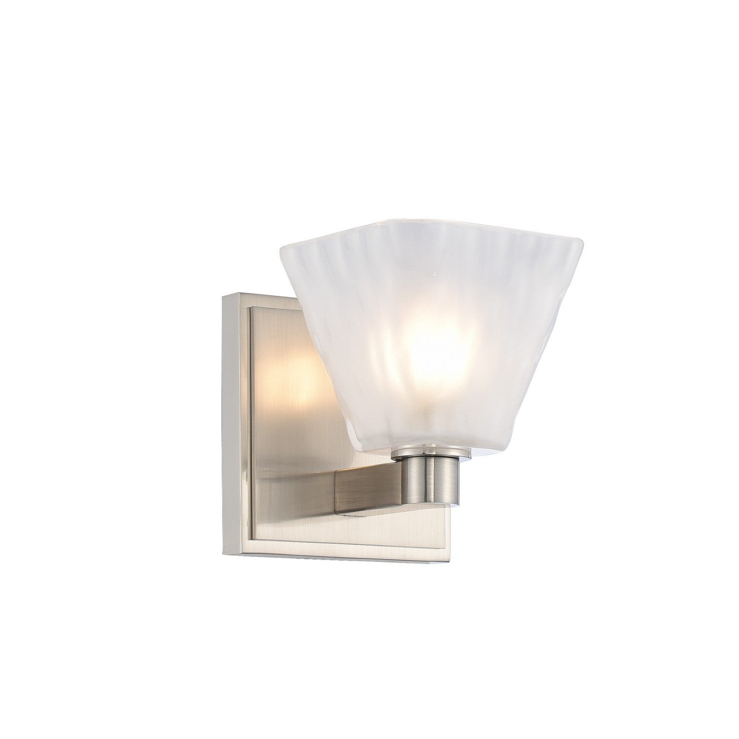 5'' Weston 1 Light Glazed Nickel Vanity Light