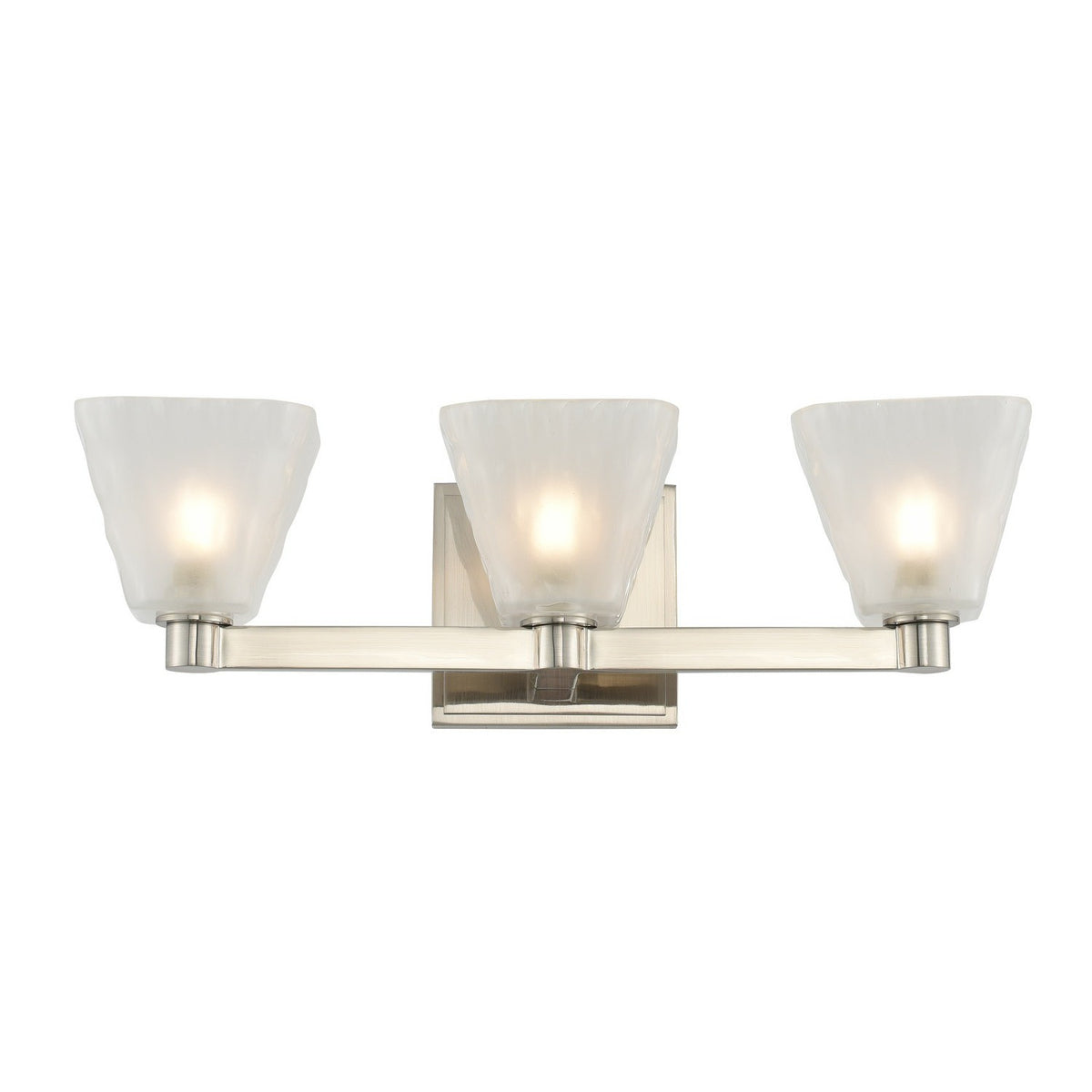5'' Weston 3 Light Glazed Nickel Vanity Light
