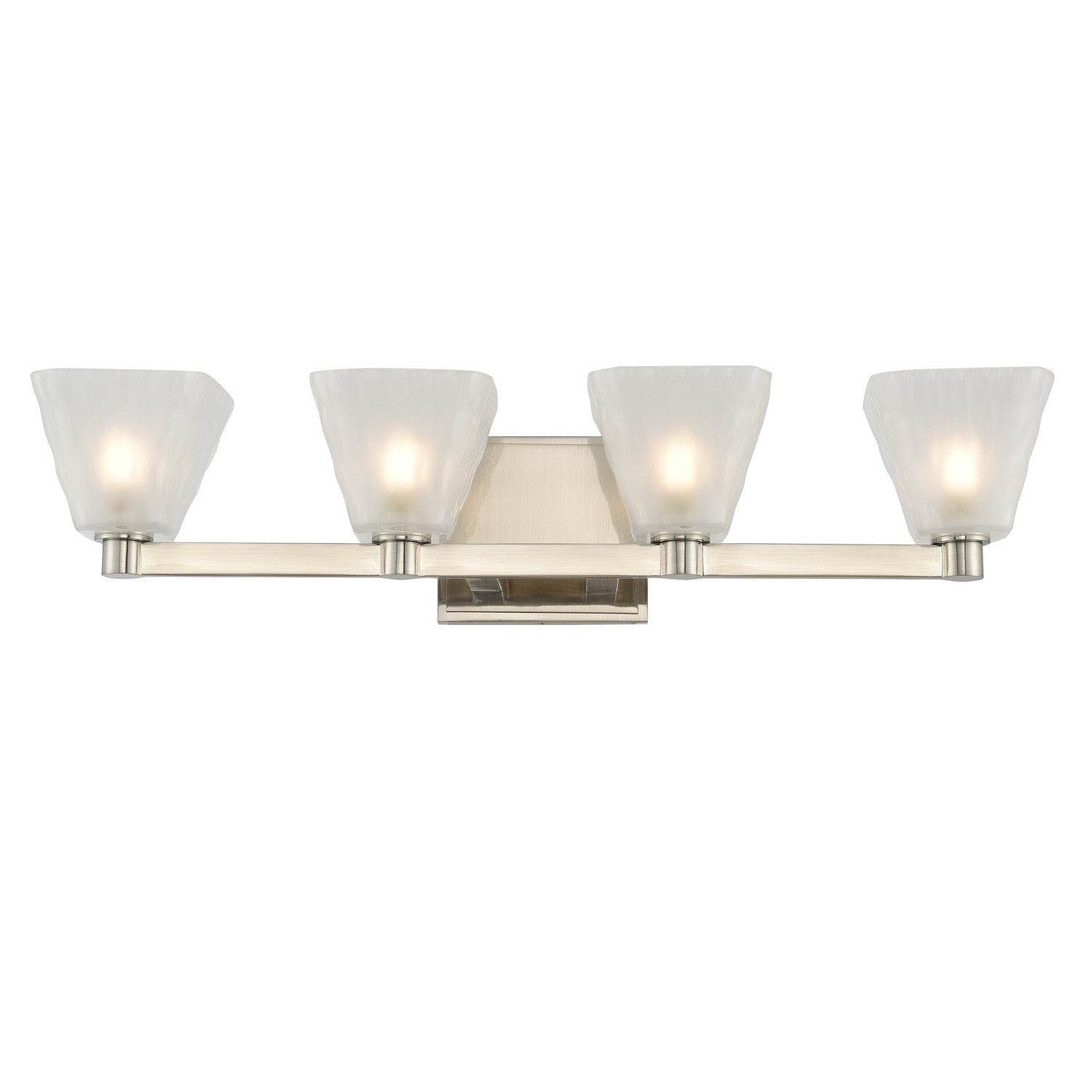 5'' Weston 4 Light Glazed Nickel Vanity Light