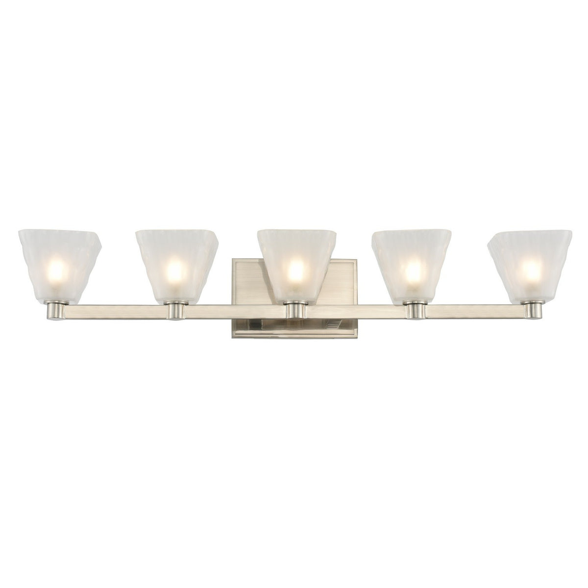5'' Weston 5 Light Glazed Nickel Vanity Light