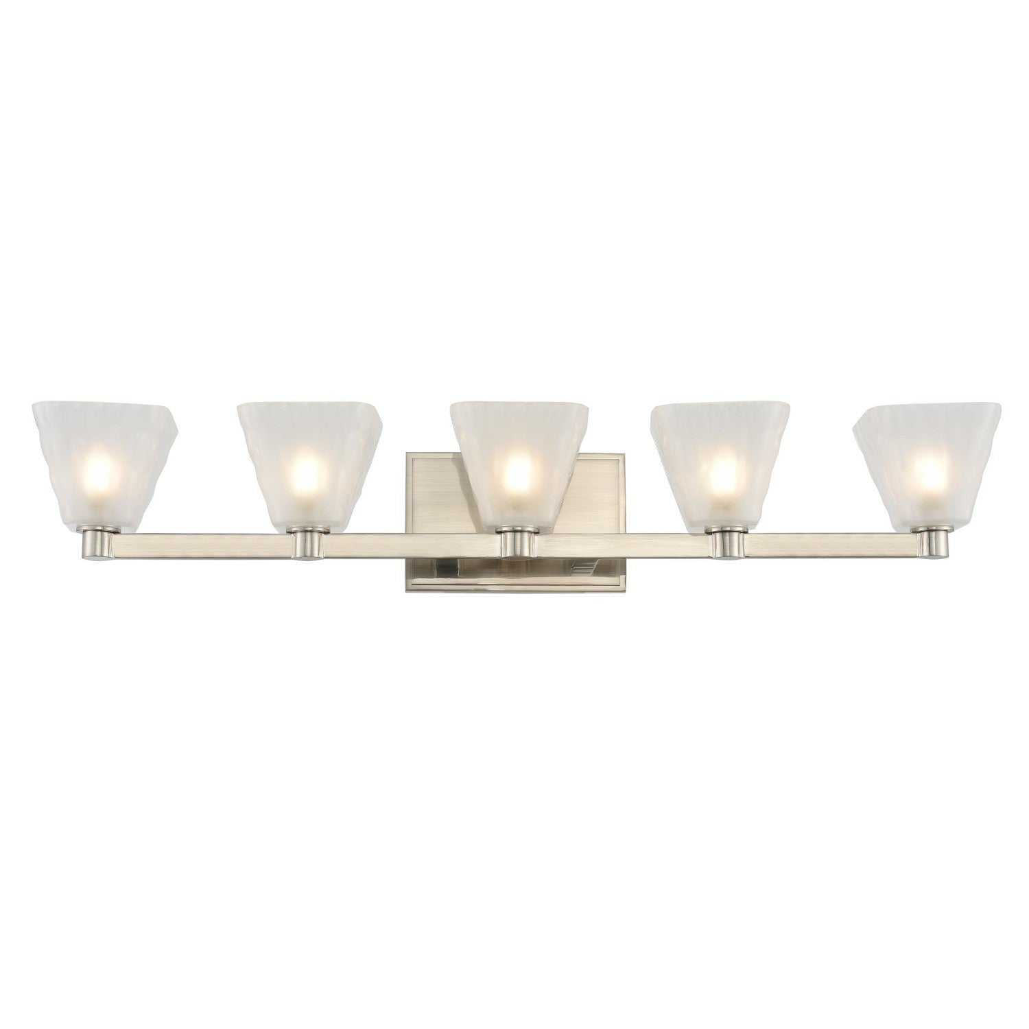 5'' Weston 5 Light Glazed Nickel Vanity Light