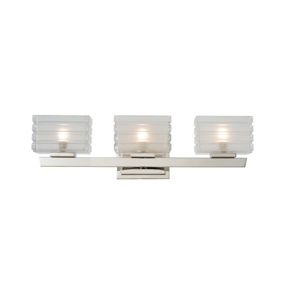 23'' Victoria 3 Light Polished Nickel Vanity Light