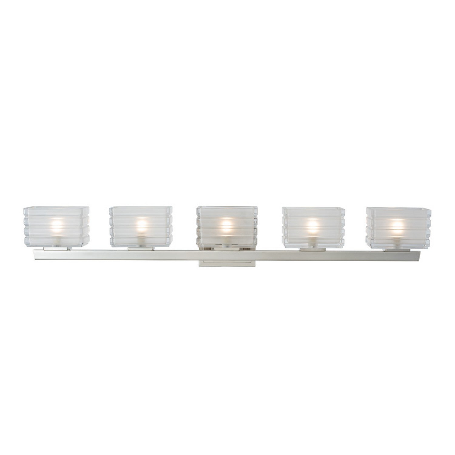 40'' Victoria 5 Light Polished Nickel Vanity Light