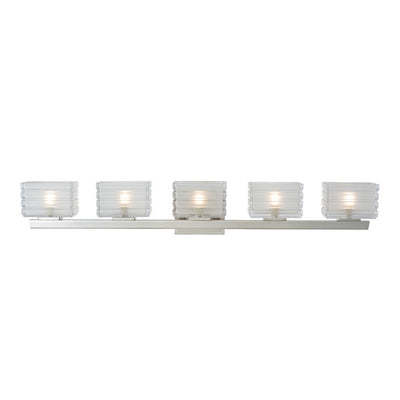40'' Victoria 5 Light Polished Nickel Vanity Light