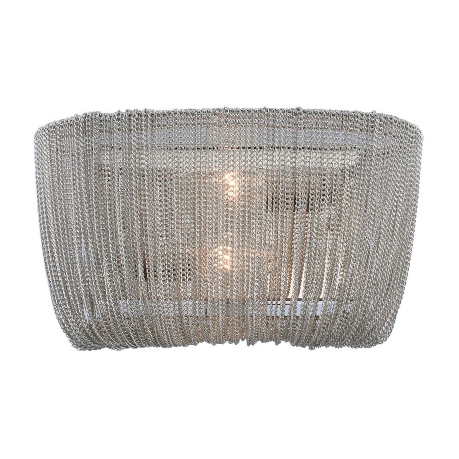 12'' Genevieve 2 Light Polished Nickel Wall Sconce