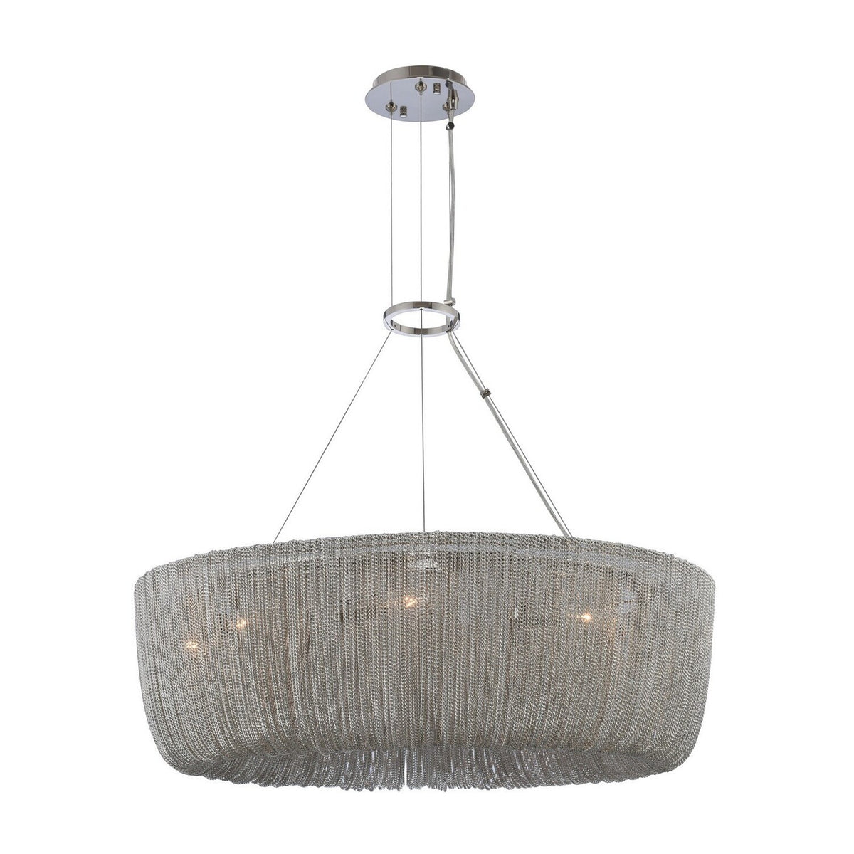 20'' Genevieve 9 Light Polished Nickel Chandelier