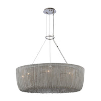 20'' Genevieve 9 Light Polished Nickel Chandelier