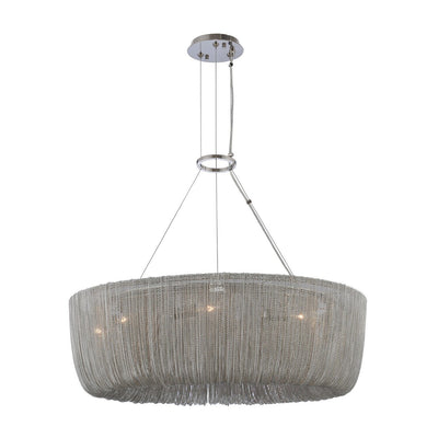 20'' Genevieve 9 Light Polished Nickel Chandelier