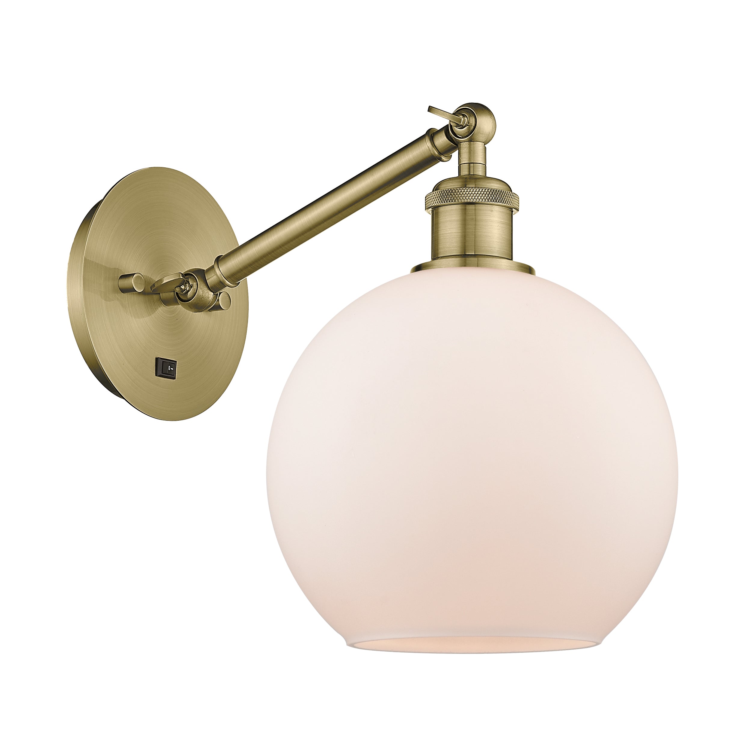 Ballston Sconce Cast Brass Steel Glass