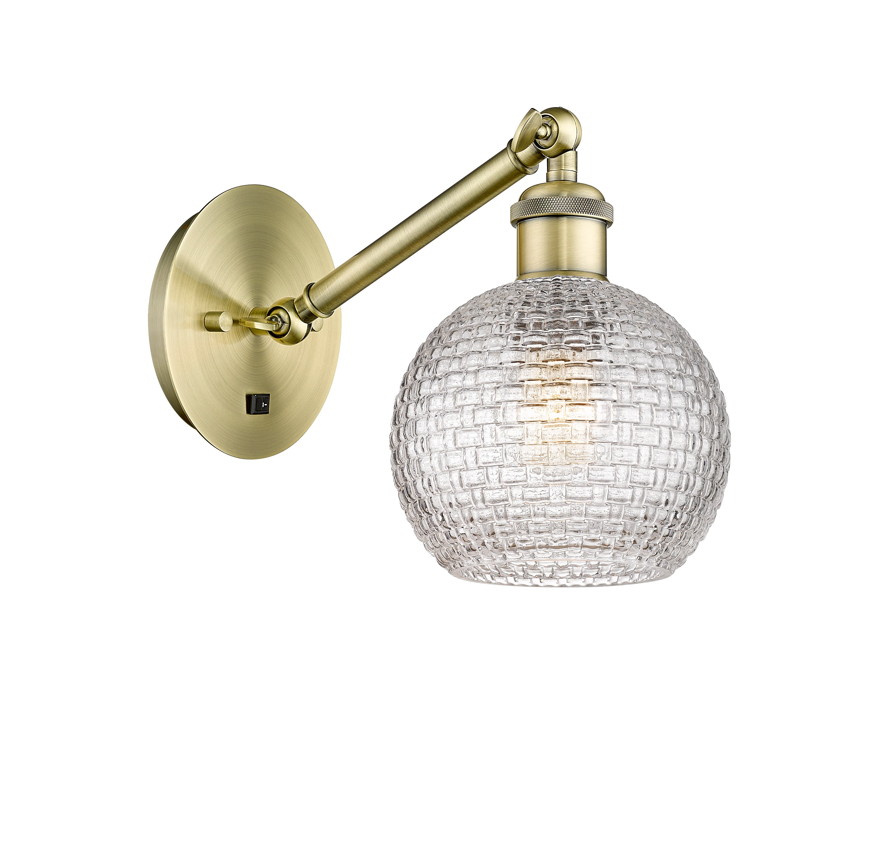 Ballston Sconce Cast Brass Glass Steel