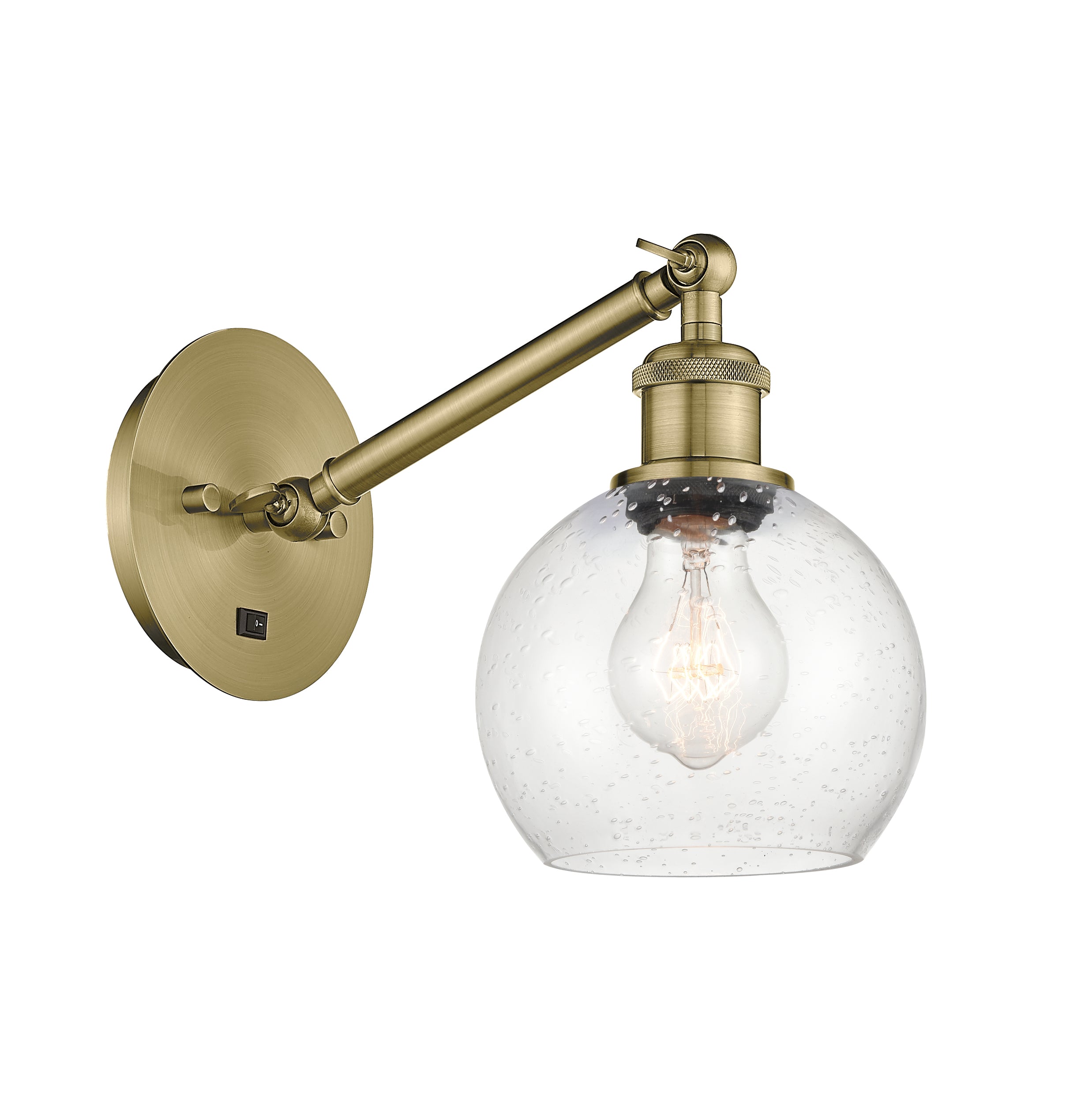 Ballston Sconce Cast Brass Steel Glass