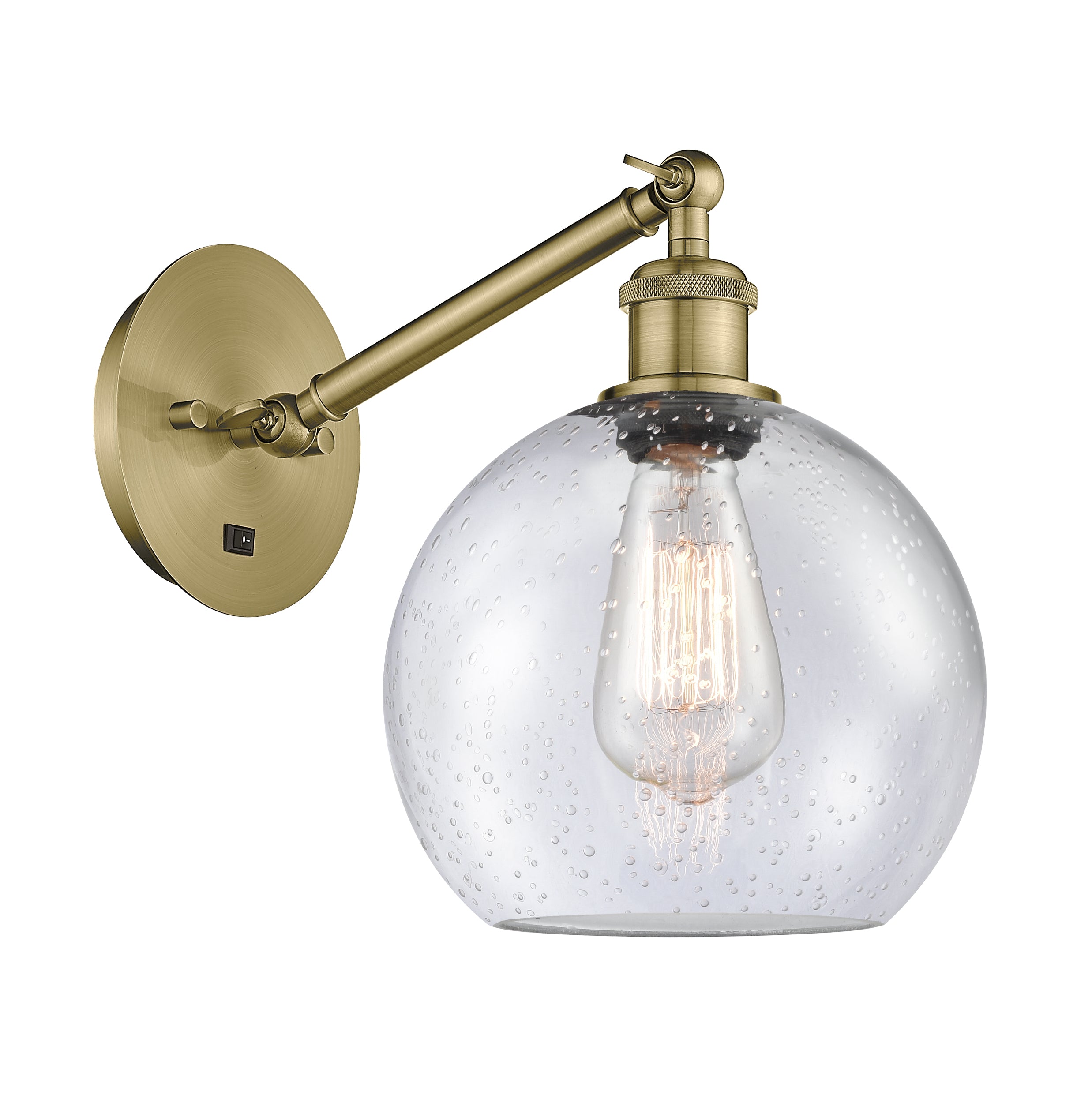 Ballston Sconce Cast Brass Steel Glass