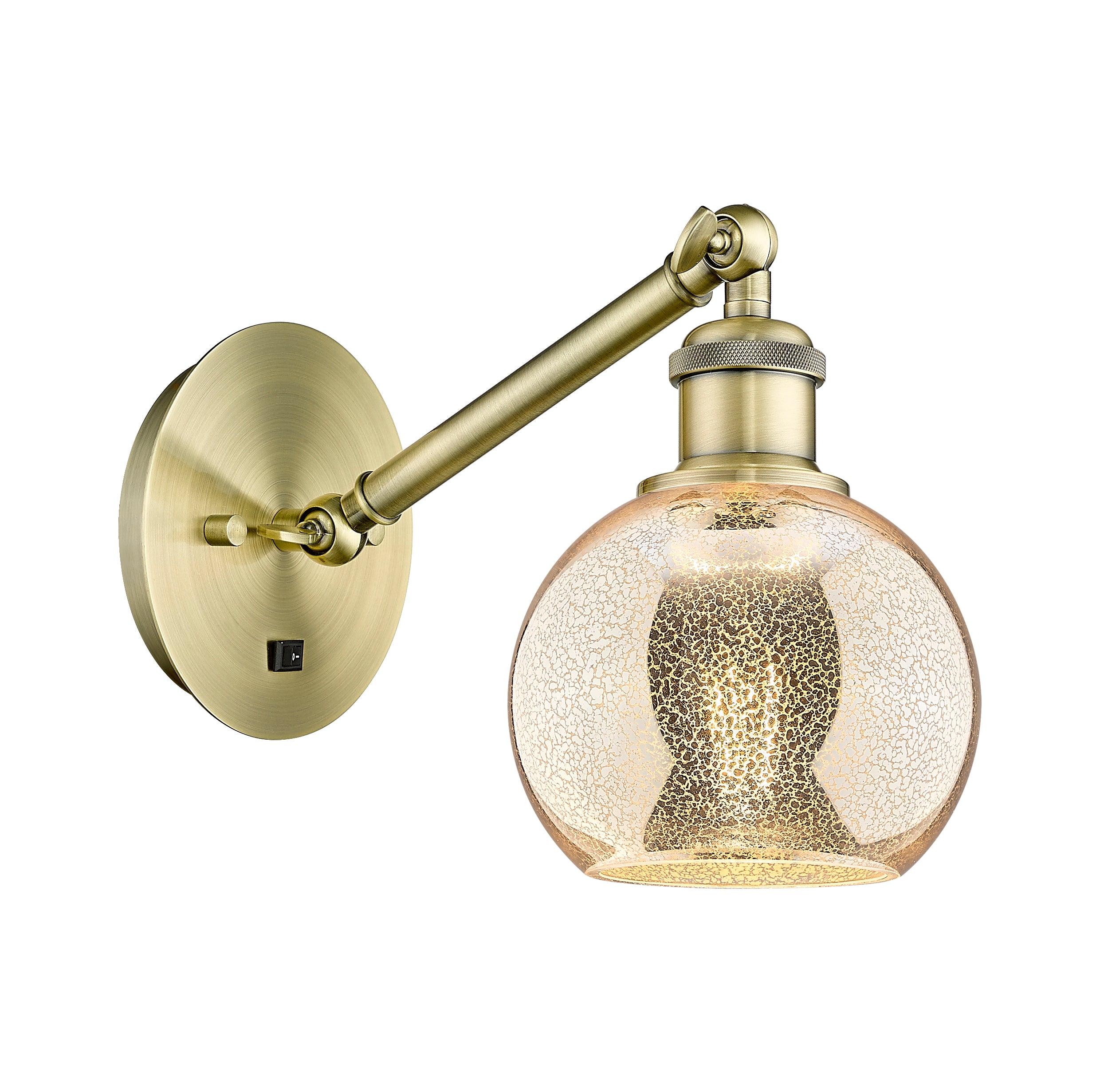 Ballston Sconce Cast Brass Steel Glass