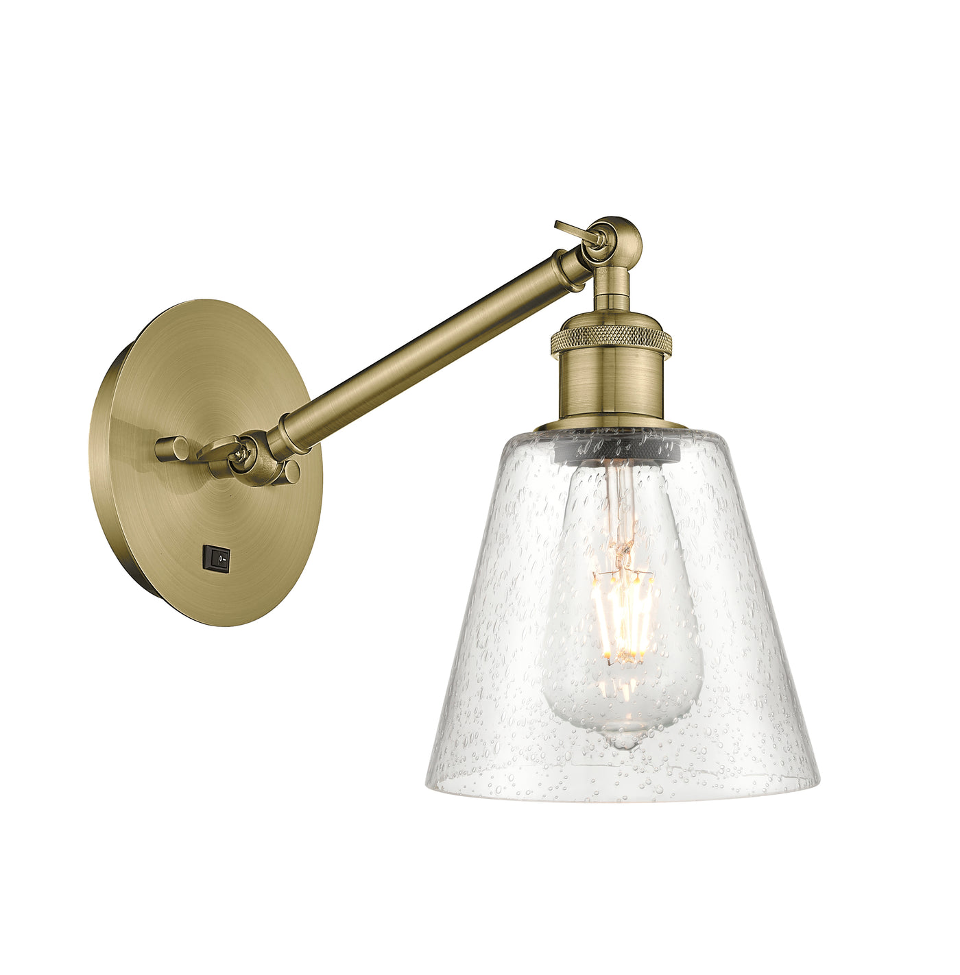 Ballston Sconce Cast Brass With Glass