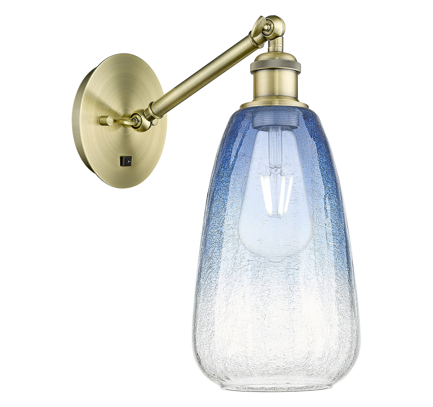 Ballston Sconce Cast Brass Steel Glass