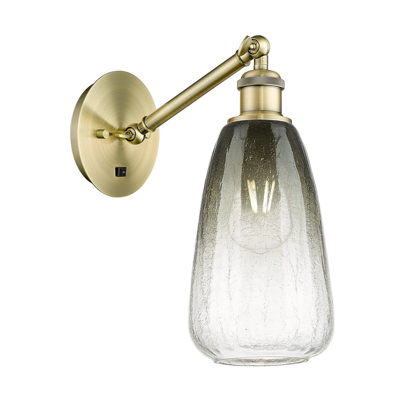 Ballston Sconce Cast Brass Steel Glass