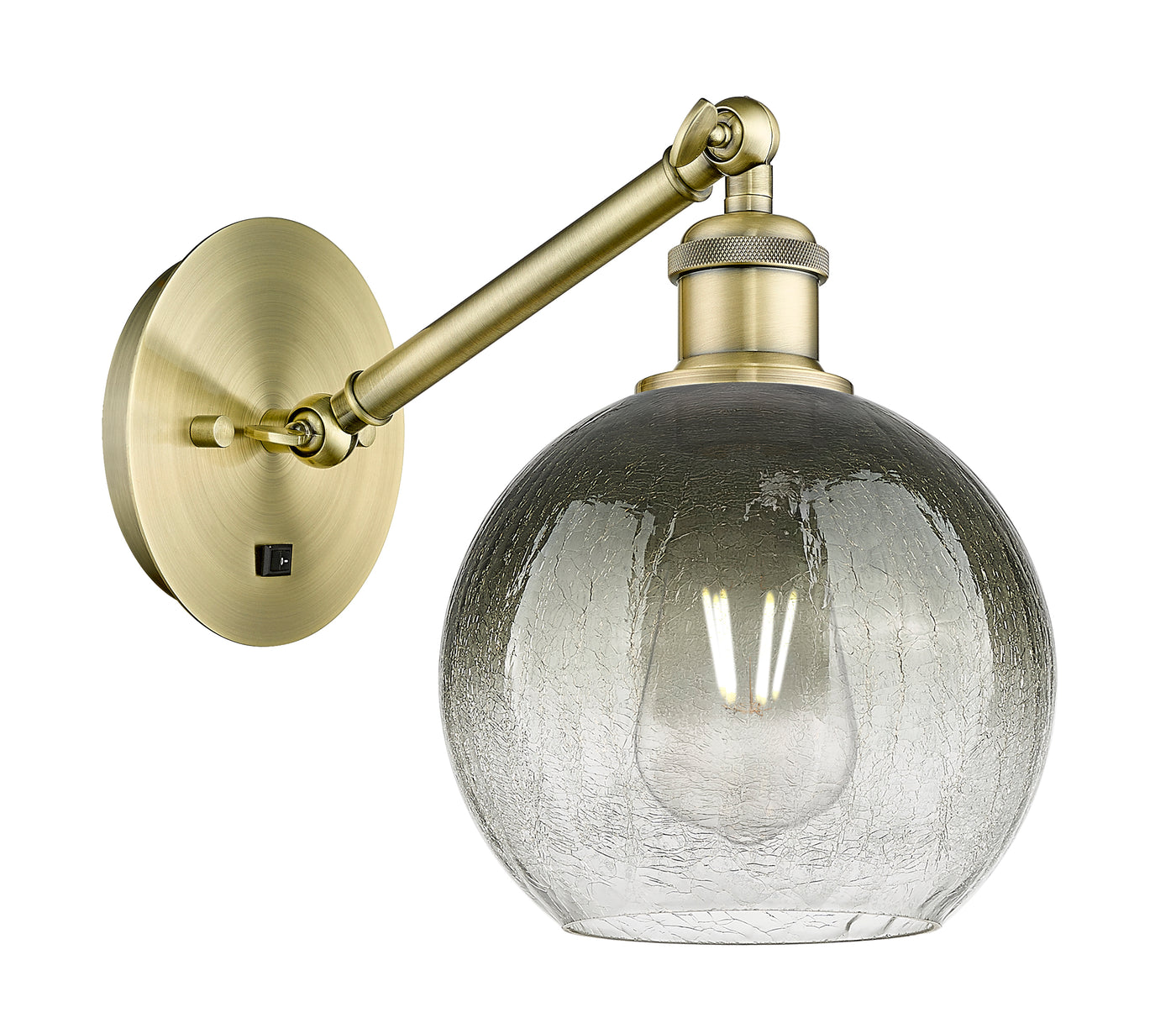 Ballston Sconce Cast Brass Glass Steel
