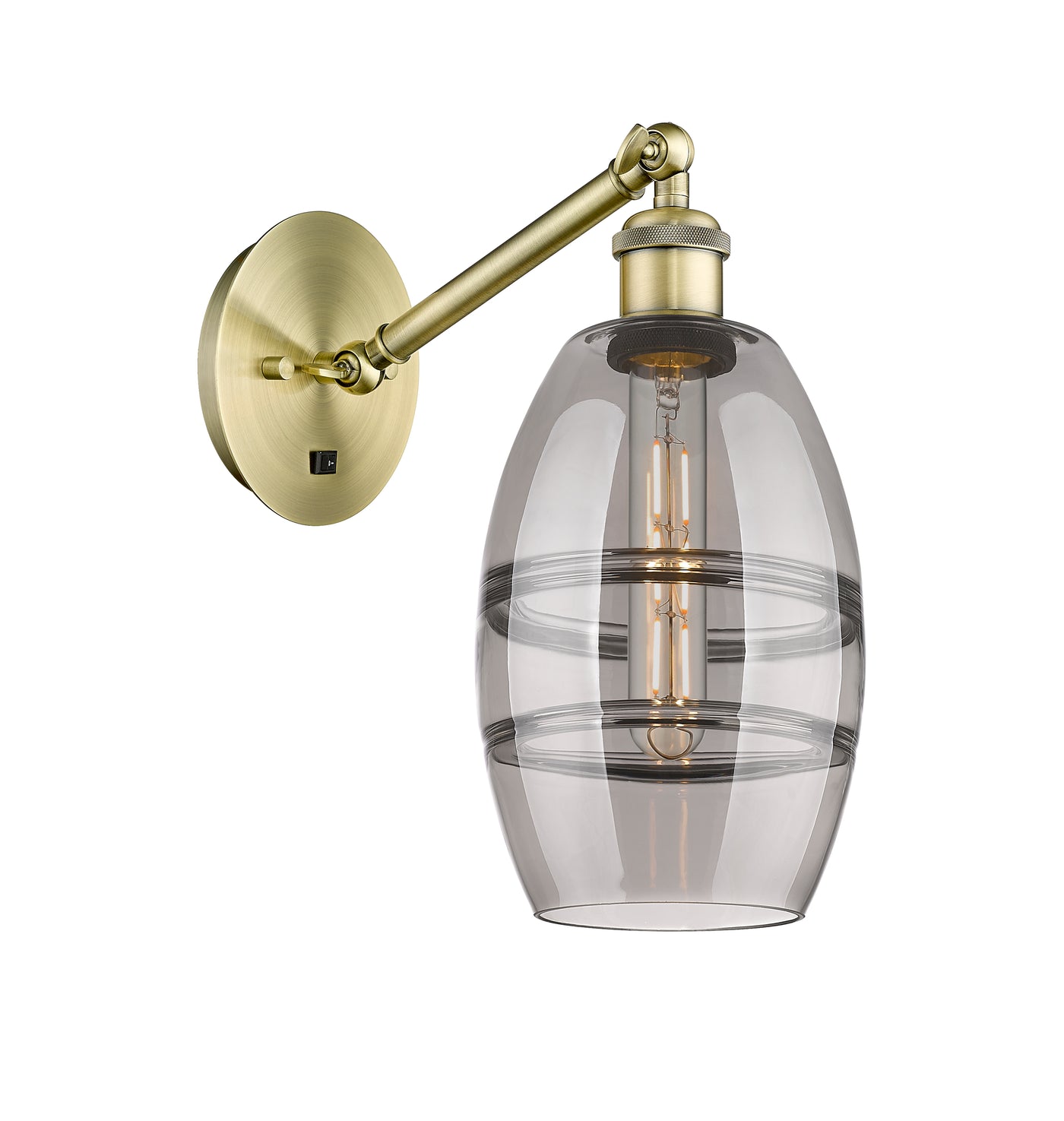 Ballston Sconce Cast Brass Steel Glass