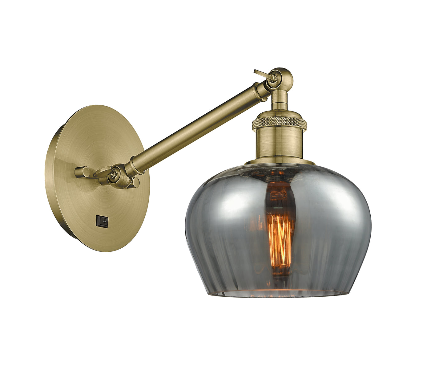 Ballston Sconce Cast Brass Glass Steel
