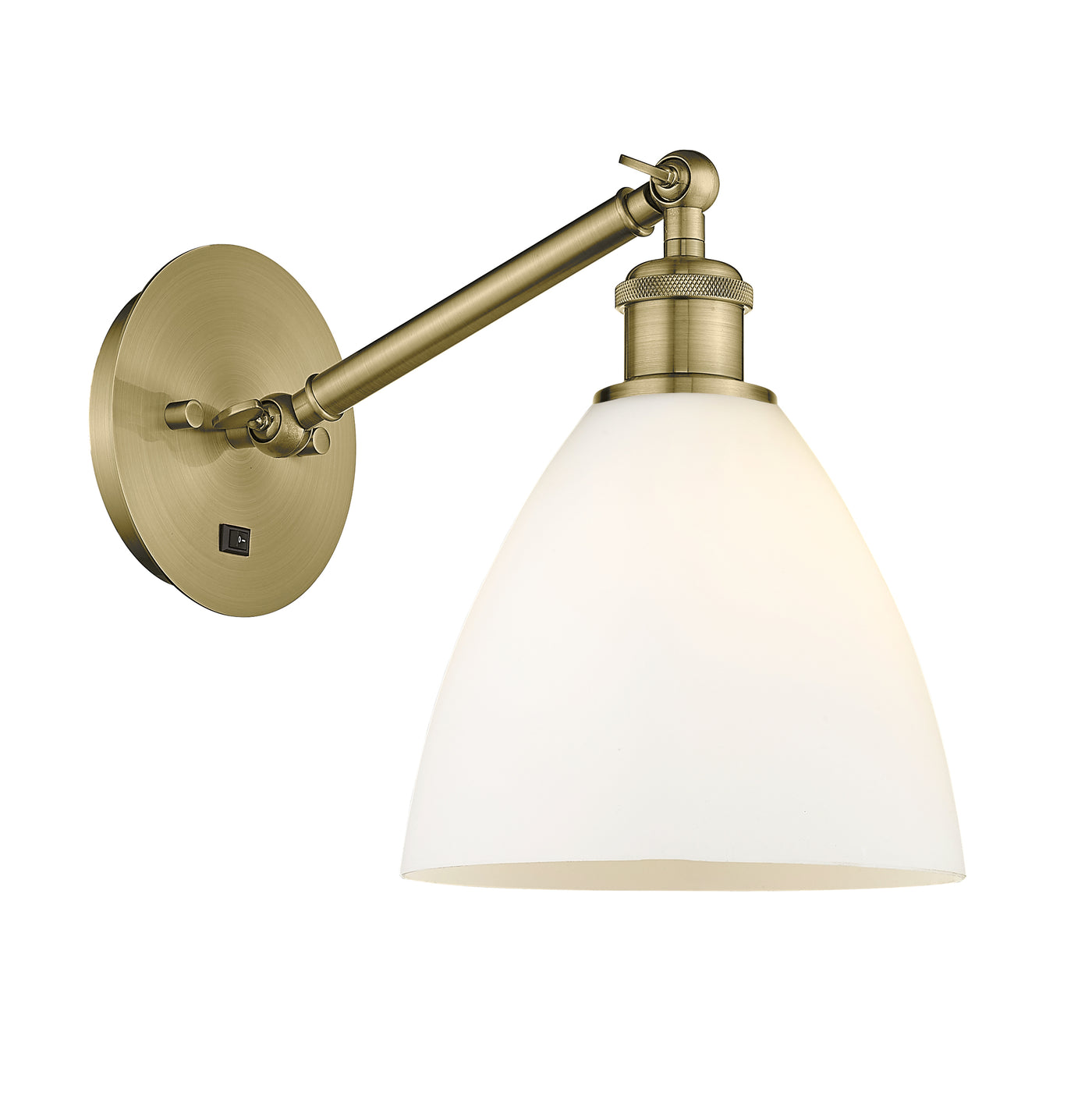 Ballston Glass Sconce Cast Brass Steel