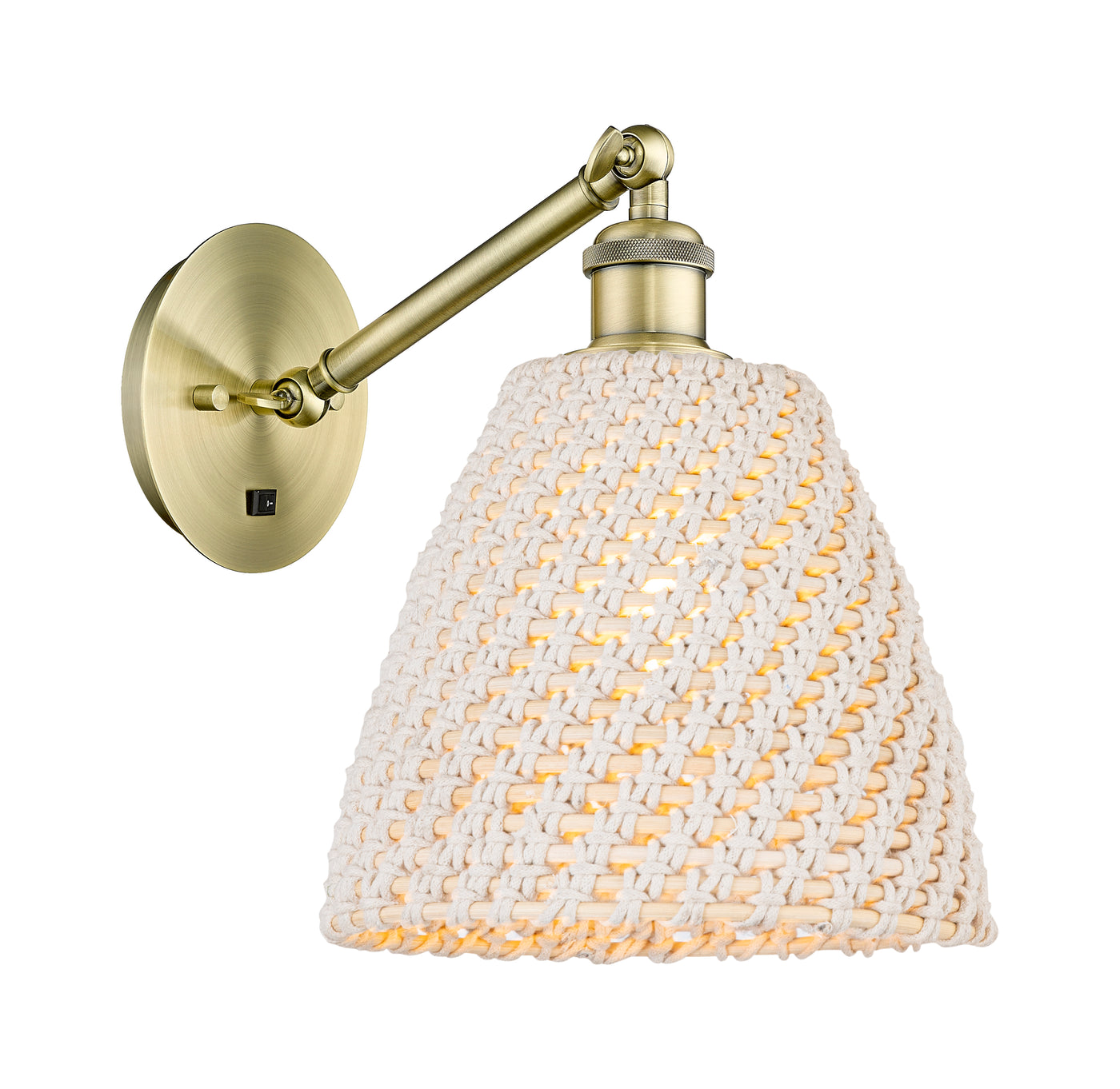 Ballston Sconce Cast Brass Steel Glass